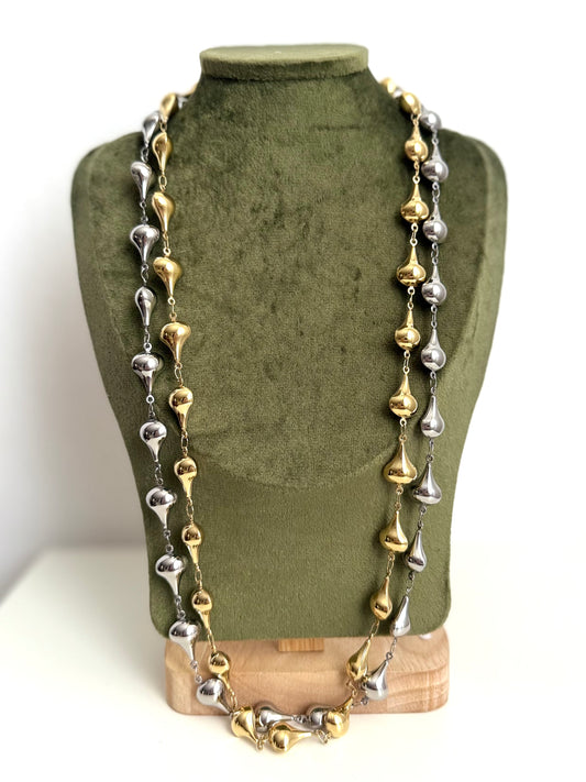 Collana Lunga Goccia con Sonaglio
