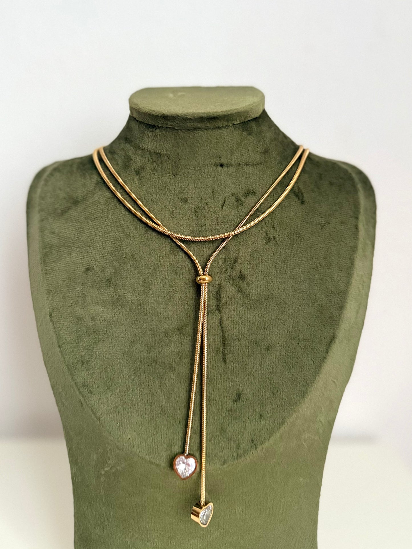 Collana Doppio Heart Pendente